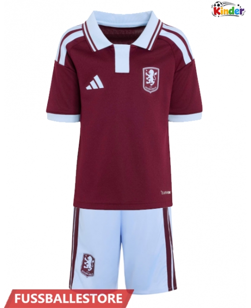 Günstige Aston Villa Amadou Onana #24 Heimtrikotsatz Kinder 2026-27 Kurzarm (+ Kurze Hosen)